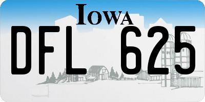 IA license plate DFL625