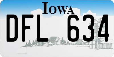 IA license plate DFL634