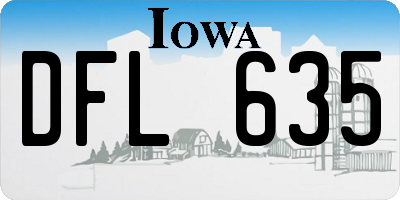 IA license plate DFL635