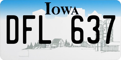 IA license plate DFL637