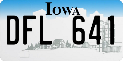 IA license plate DFL641