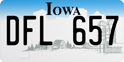 IA license plate DFL657