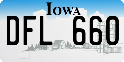 IA license plate DFL660