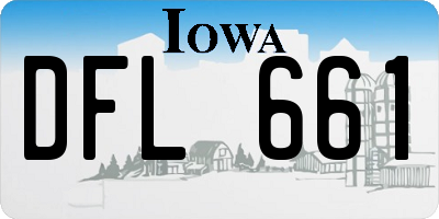 IA license plate DFL661