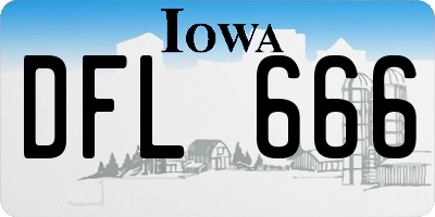 IA license plate DFL666