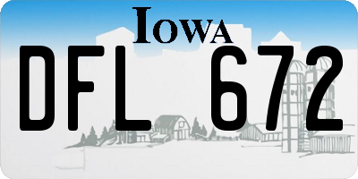IA license plate DFL672