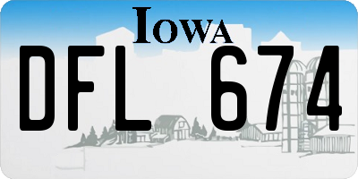 IA license plate DFL674