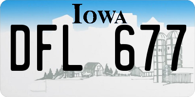 IA license plate DFL677