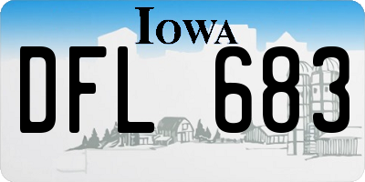 IA license plate DFL683