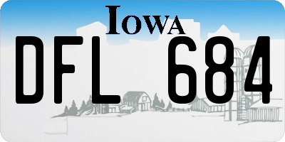 IA license plate DFL684