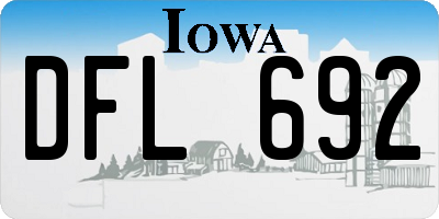 IA license plate DFL692