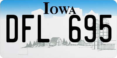 IA license plate DFL695