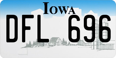 IA license plate DFL696