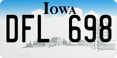 IA license plate DFL698