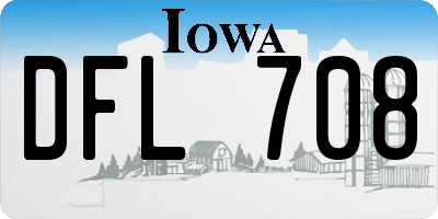 IA license plate DFL708