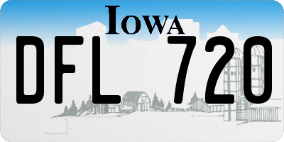 IA license plate DFL720