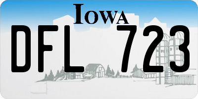 IA license plate DFL723