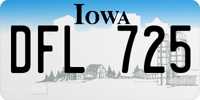 IA license plate DFL725