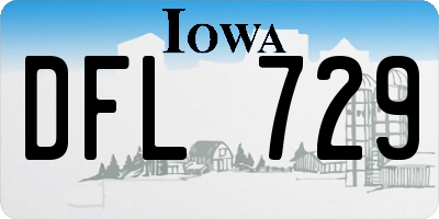 IA license plate DFL729