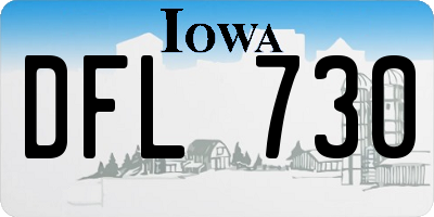 IA license plate DFL730