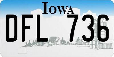 IA license plate DFL736