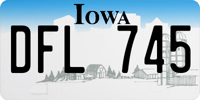 IA license plate DFL745