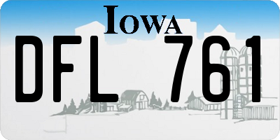 IA license plate DFL761