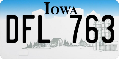 IA license plate DFL763