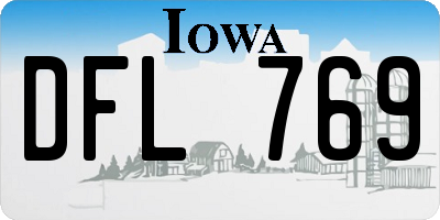 IA license plate DFL769