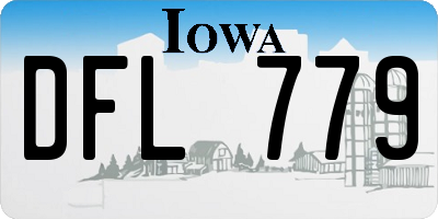 IA license plate DFL779