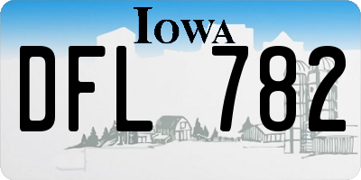 IA license plate DFL782