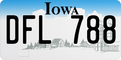 IA license plate DFL788