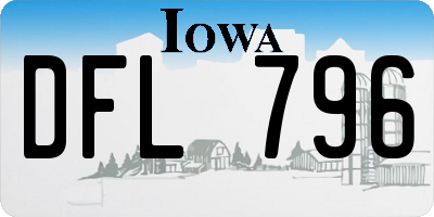 IA license plate DFL796