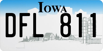 IA license plate DFL811