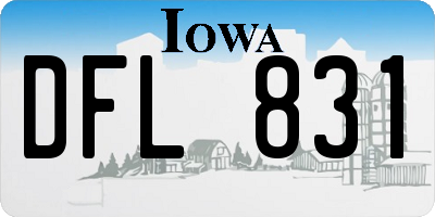 IA license plate DFL831