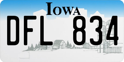 IA license plate DFL834