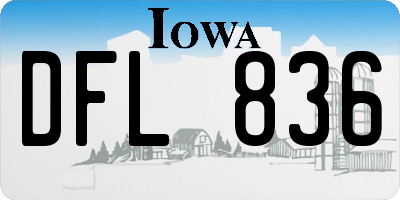 IA license plate DFL836