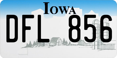 IA license plate DFL856