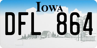 IA license plate DFL864