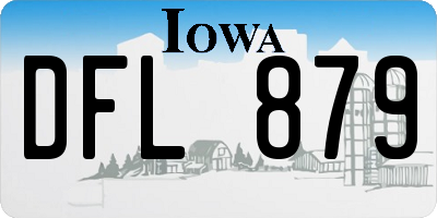 IA license plate DFL879