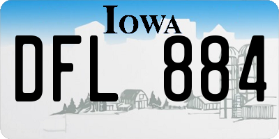IA license plate DFL884