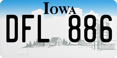 IA license plate DFL886