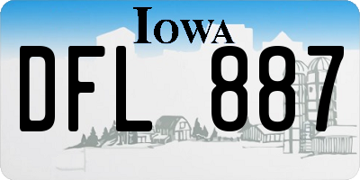 IA license plate DFL887