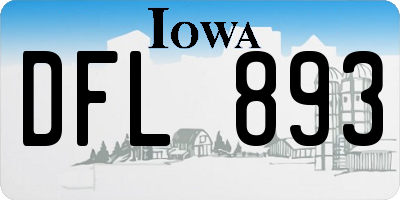 IA license plate DFL893