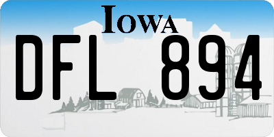 IA license plate DFL894