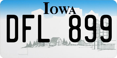 IA license plate DFL899