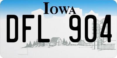 IA license plate DFL904