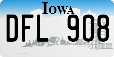 IA license plate DFL908
