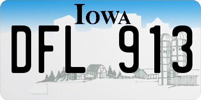 IA license plate DFL913