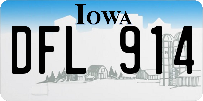 IA license plate DFL914